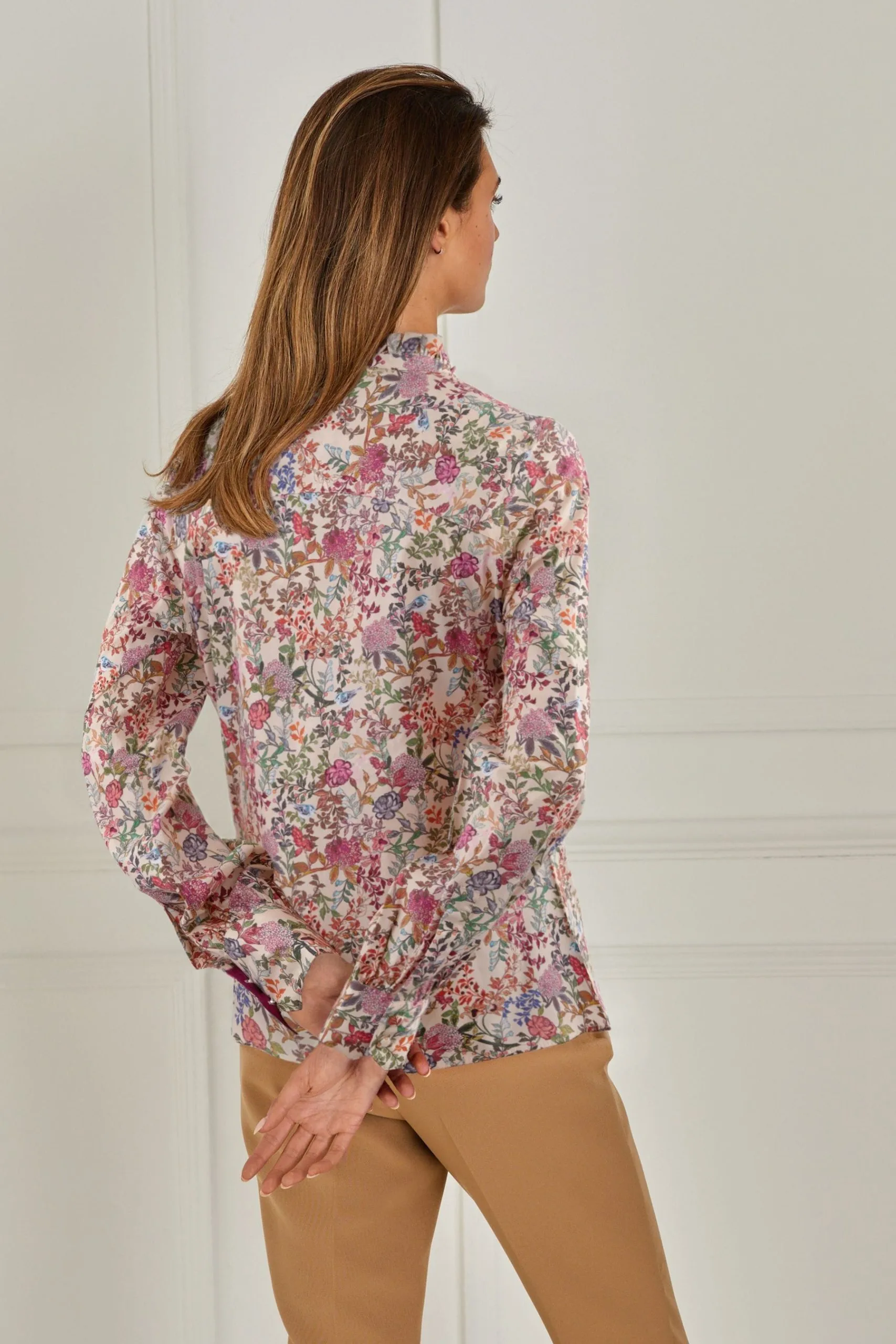 Next Long Sleeve Ruffle Neck Signature Cotton Shirt 5 Next Long Sleeve Ruffle Neck Signature Cotton Shirt - Image 3