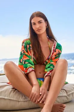 Next Bright Tropical Print Kimono -Women's Shirts & Blouses Sales C51 198s5