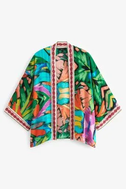 Next Bright Tropical Print Kimono -Women's Shirts & Blouses Sales C51 198s6