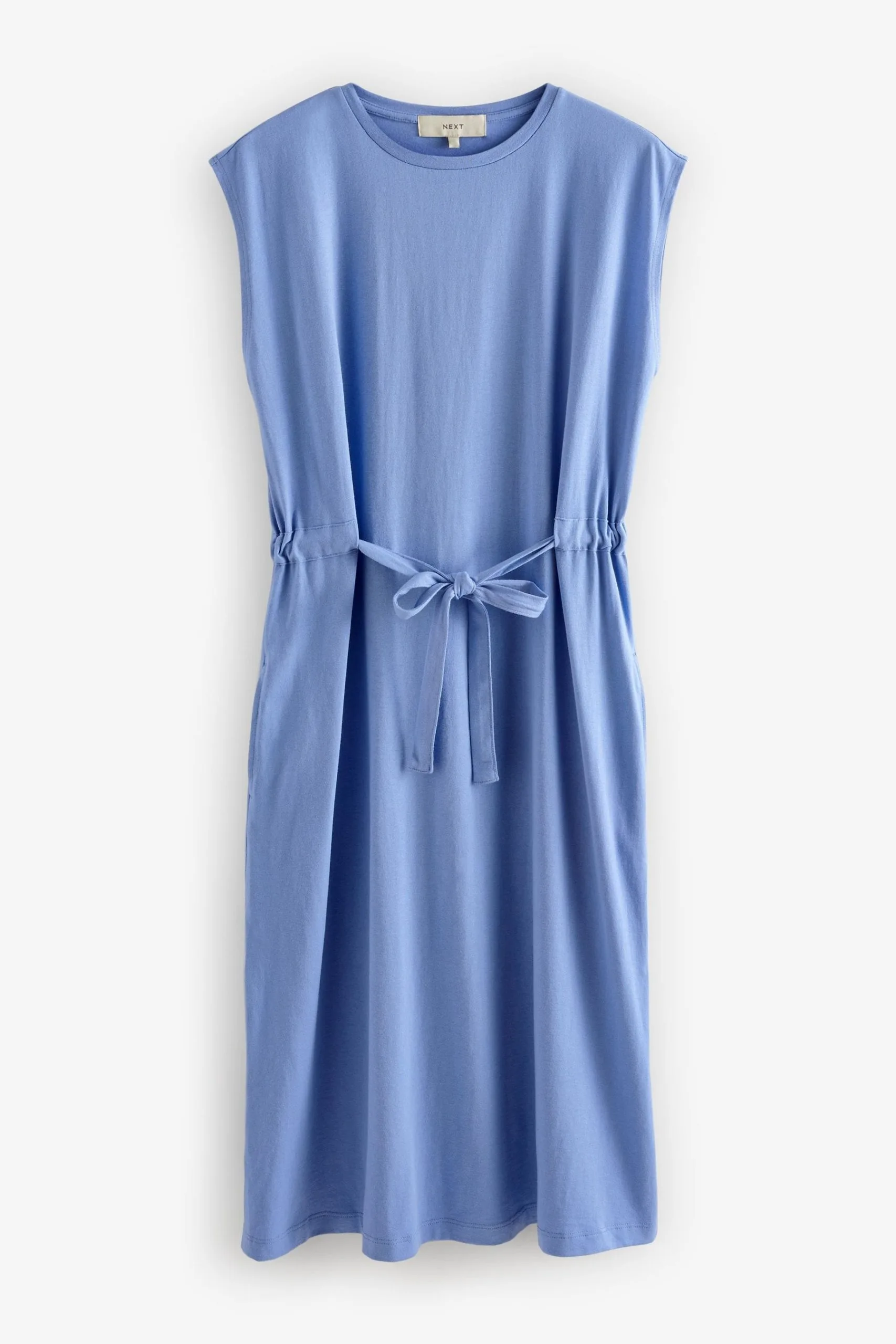 Next Short Sleeve Cotton Belted T-Shirt Midi Summer Dress 6 Next Short Sleeve Cotton Belted T-Shirt Midi Summer Dress - Image 4