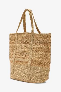 Next Natural Jute Metallic Shopper Bag -Women's Shirts & Blouses Sales C51059s6