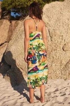 Next Racer Back V-Neck Midi Slip Summer Dress -Women's Shirts & Blouses Sales C53 133s3