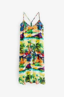 Next Racer Back V-Neck Midi Slip Summer Dress -Women's Shirts & Blouses Sales C53 133s5