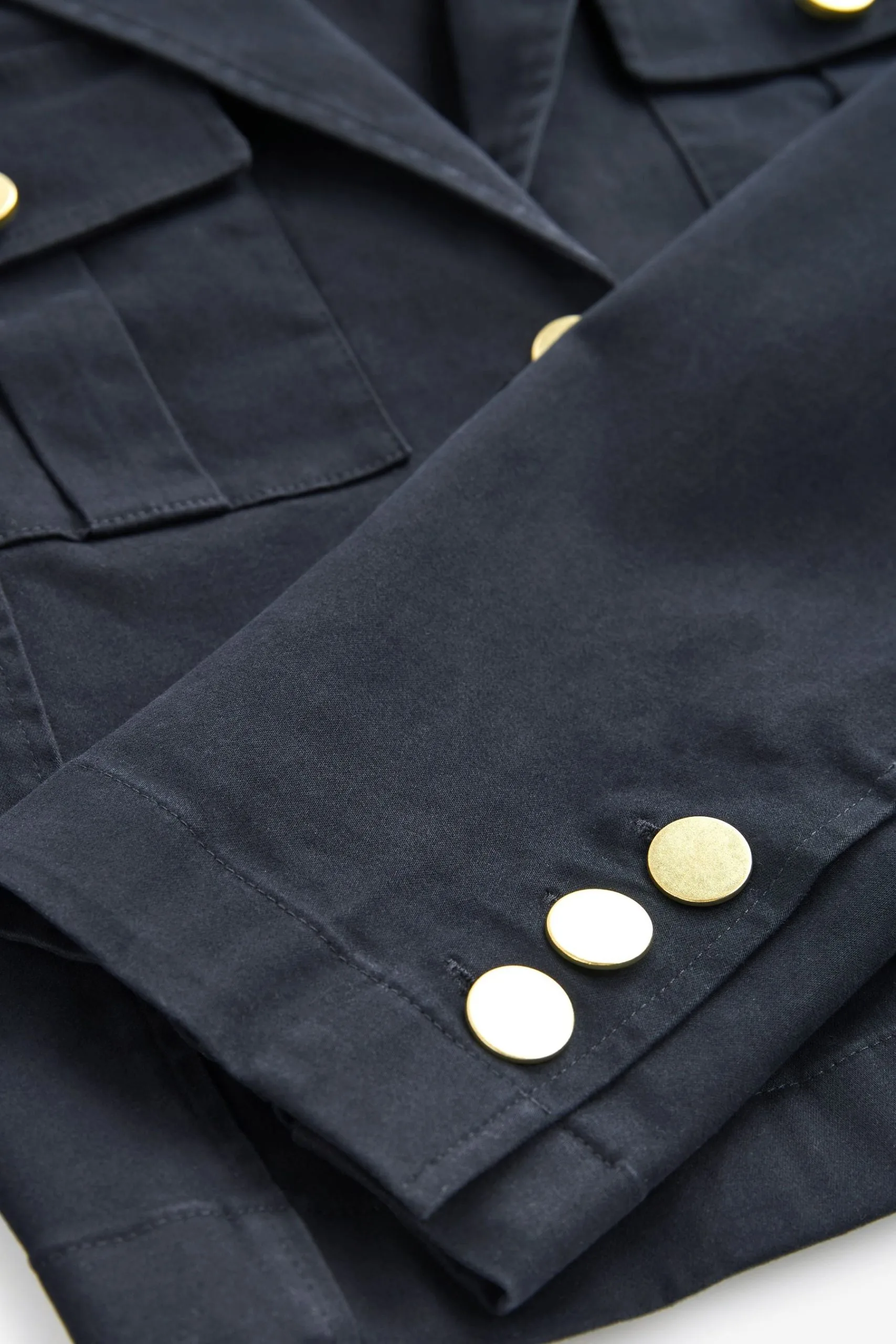 Next Navy Blue Smart Cropped Jacket 7 Next Navy Blue Smart Cropped Jacket - Image 5