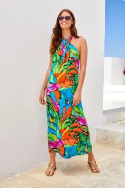 Next Halterneck Midi Coverup Summer Dress