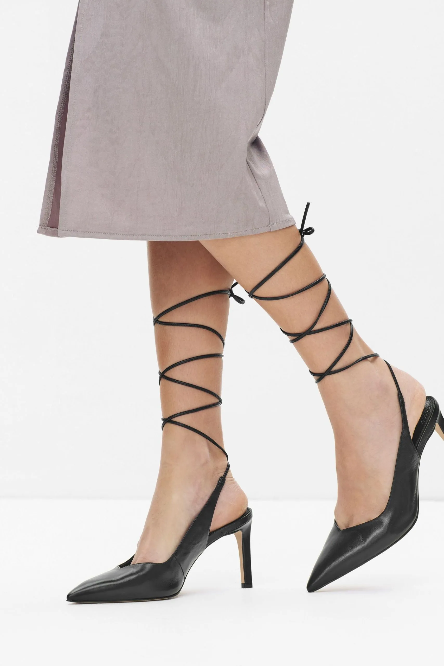 Next Signature Forever Comfort® Leather Point Toe Wrap Heel Shoes 3 Next Signature Forever Comfort® Leather Point Toe Wrap Heel Shoes