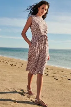 Next Short Sleeve Cotton Belted T-Shirt Midi Summer Dress