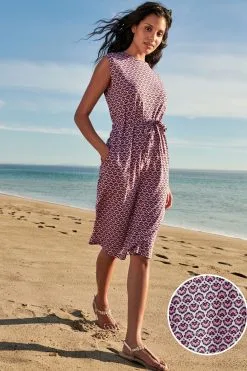 Next Short Sleeve Cotton Belted T-Shirt Midi Summer Dress -Women's Shirts & Blouses Sales C61 822s3