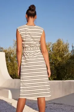 Next Short Sleeve Cotton Belted T-Shirt Midi Summer Dress 9 Next Short Sleeve Cotton Belted T-Shirt Midi Summer Dress -Women's Shirts & Blouses Sales C62 366s3