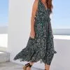 Next Navy Floral Plunge Frill Midi Summer Dress 2 Next Navy Floral Plunge Frill Midi Summer Dress -Women's Shirts & Blouses Sales C62 367s