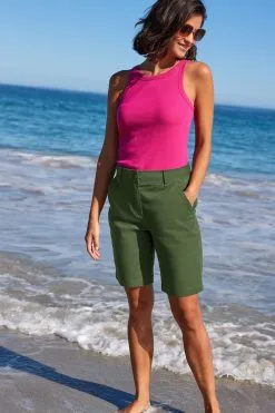 Next Chino Knee Shorts -Women's Shirts & Blouses Sales C63 330s4