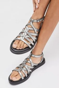 Next Forever Comfort® Woven Leather Gladiator Low Platform Sandals