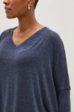 Next Raw Edge V-Neck Long Sleeve Top -Women's Shirts & Blouses Sales C66783s3