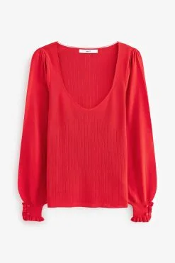 Next Button Cuff Sweetheart Neck Knit Top 9 Next Button Cuff Sweetheart Neck Knit Top -Women's Shirts & Blouses Sales C67173s4