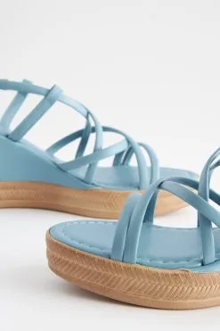 Next Forever Comfort Leather Asymmetric Strappy Wedges -Women's Shirts & Blouses Sales C67492s7