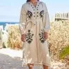 Next Linen Rich Embroidered Midi Summer Dress 1 Next Linen Rich Embroidered Midi Summer Dress -Women's Shirts & Blouses Sales C68 971s