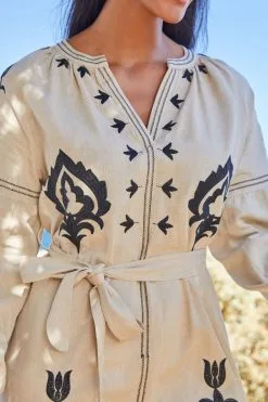 Next Linen Rich Embroidered Midi Summer Dress -Women's Shirts & Blouses Sales C68 971s5