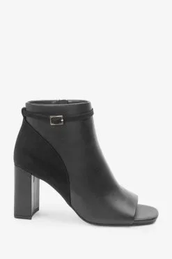 Next Black Forever Comfort® Peep Toe Block Heel Shoe Boots -Women's Shirts & Blouses Sales C69267s3