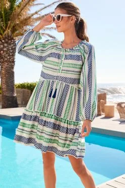 Next Jacquard Kaftan Mini Summer Dress