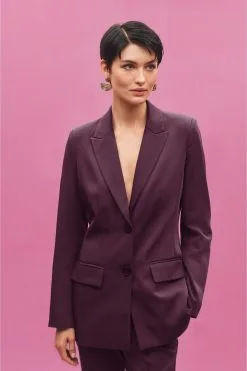 Next Purple Single Breasted Fitted Jacket