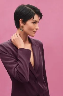 Next Purple Single Breasted Fitted Jacket -Women's Shirts & Blouses Sales C71 022s4