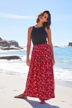 Next Pleat Front Detail Maxi Skirt