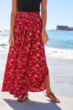 Next Pleat Front Detail Maxi Skirt -Women's Shirts & Blouses Sales C72475s3