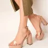 Next Nude Cream Forever Comfort® Vinyl Platform Sandals