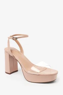 Next Nude Cream Forever Comfort® Vinyl Platform Sandals -Women's Shirts & Blouses Sales C78 313s5