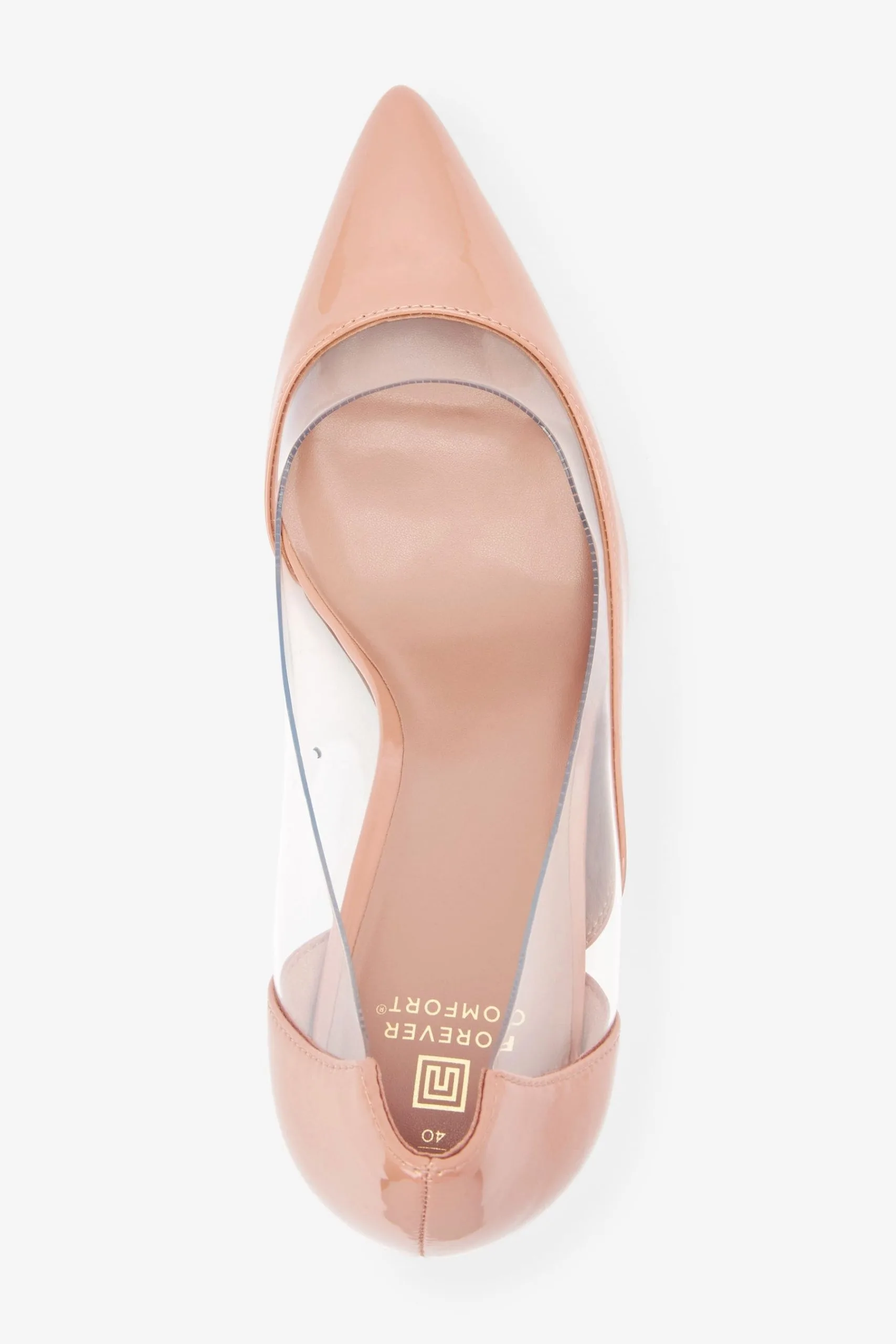 Next Nude Pink Forever Comfort® Vinyl Point Court Shoes 7 Next Nude Pink Forever Comfort® Vinyl Point Court Shoes - Image 6