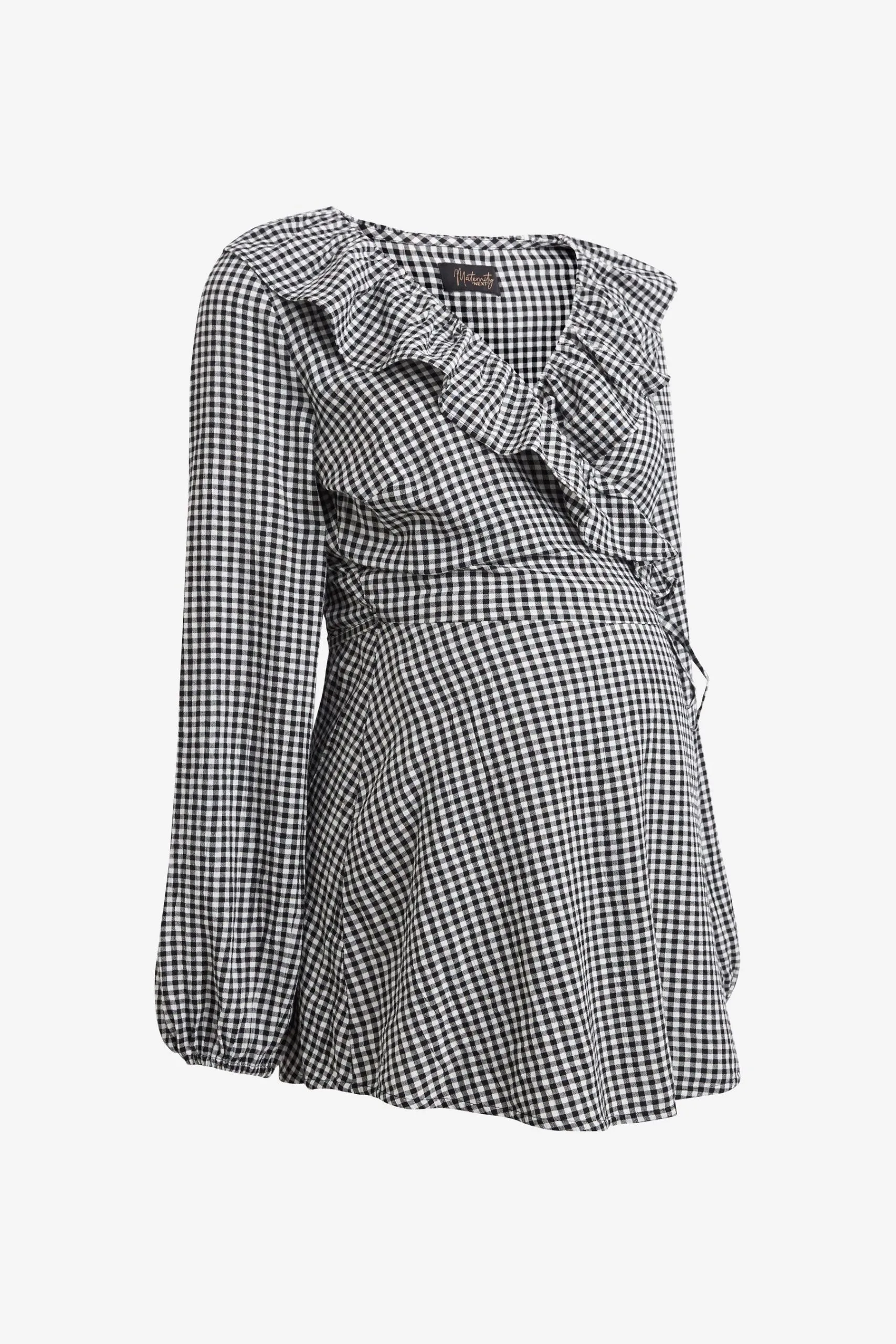Next Black/White Gingham Maternity Nursing Blouse 8 Next Black/White Gingham Maternity Nursing Blouse - Image 6