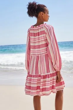 Next Jacquard Kaftan Mini Summer Dress 7 Next Jacquard Kaftan Mini Summer Dress -Women's Shirts & Blouses Sales C82 079s2