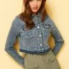 Next Mid Blue Denim Crop Jacket