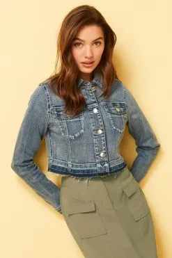 Next Mid Blue Denim Crop Jacket