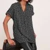 Next Overhead Longline Short Sleeve V-Neck Blouse