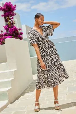 Next Wrap Midi Summer Dress -Women's Shirts & Blouses Sales C88 306s4