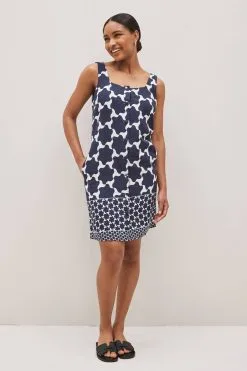 Next Button Down Linen Blend Shift Dress -Women's Shirts & Blouses Sales C89393s3