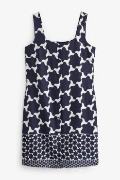 Next Button Down Linen Blend Shift Dress -Women's Shirts & Blouses Sales C89393s5