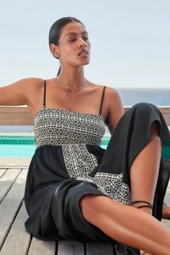 Next Embroidered Maxi Summer Dress With Linen -Women's Shirts & Blouses Sales C91 529s3