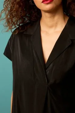 Next Collared V-Neck Satin Front Shirt -Women's Shirts & Blouses Sales C91 607s3