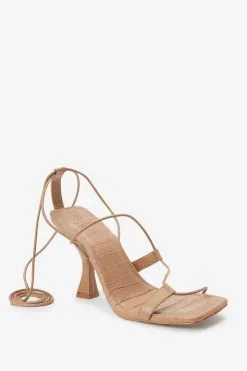 Next Signature Leather Strappy Square Toe Heels -Women's Shirts & Blouses Sales C92 353s4
