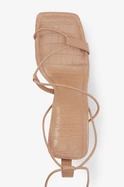 Next Signature Leather Strappy Square Toe Heels -Women's Shirts & Blouses Sales C92 353s5