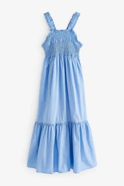 Next Cotton Maxi Shirred Dress -Women's Shirts & Blouses Sales C98660s5