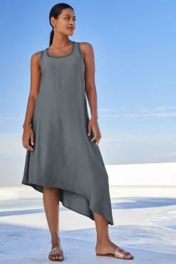 Next Asymmetric Shine Scoop Neck Summer Dress