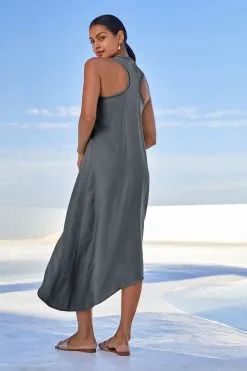 Next Asymmetric Shine Scoop Neck Summer Dress -Women's Shirts & Blouses Sales D04 896s3