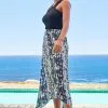 Next Blue Tie Dye Hanky Hem Midi Skirt -Women's Shirts & Blouses Sales D04 898s