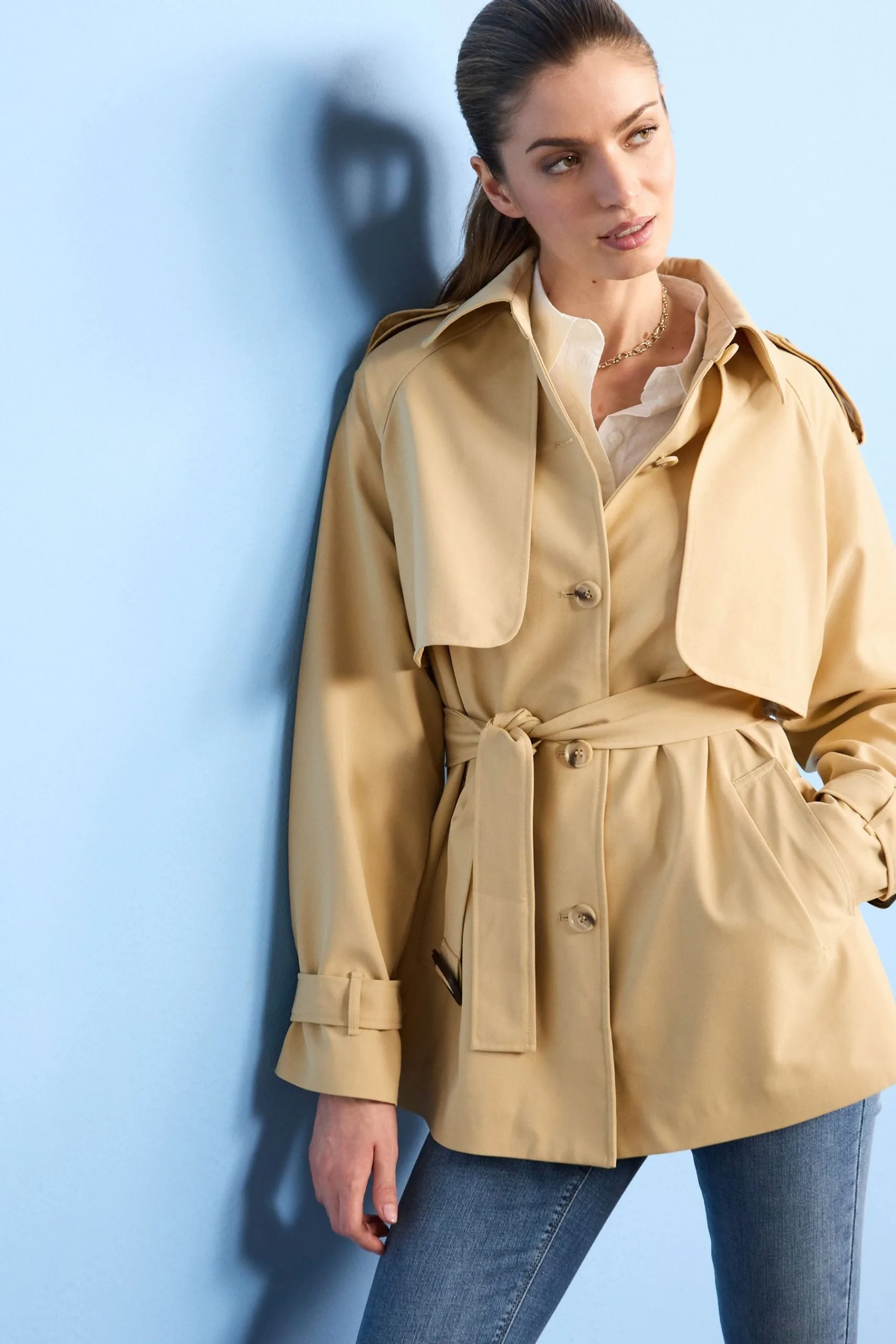 Next Camel Short Trench Coat 4 Next Camel Short Trench Coat - Image 2