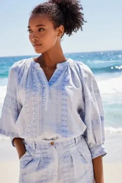 Next Kaftan Half Sleeve V-Neck Top