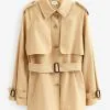 Next Camel Short Trench Coat