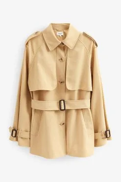 Next Camel Short Trench Coat